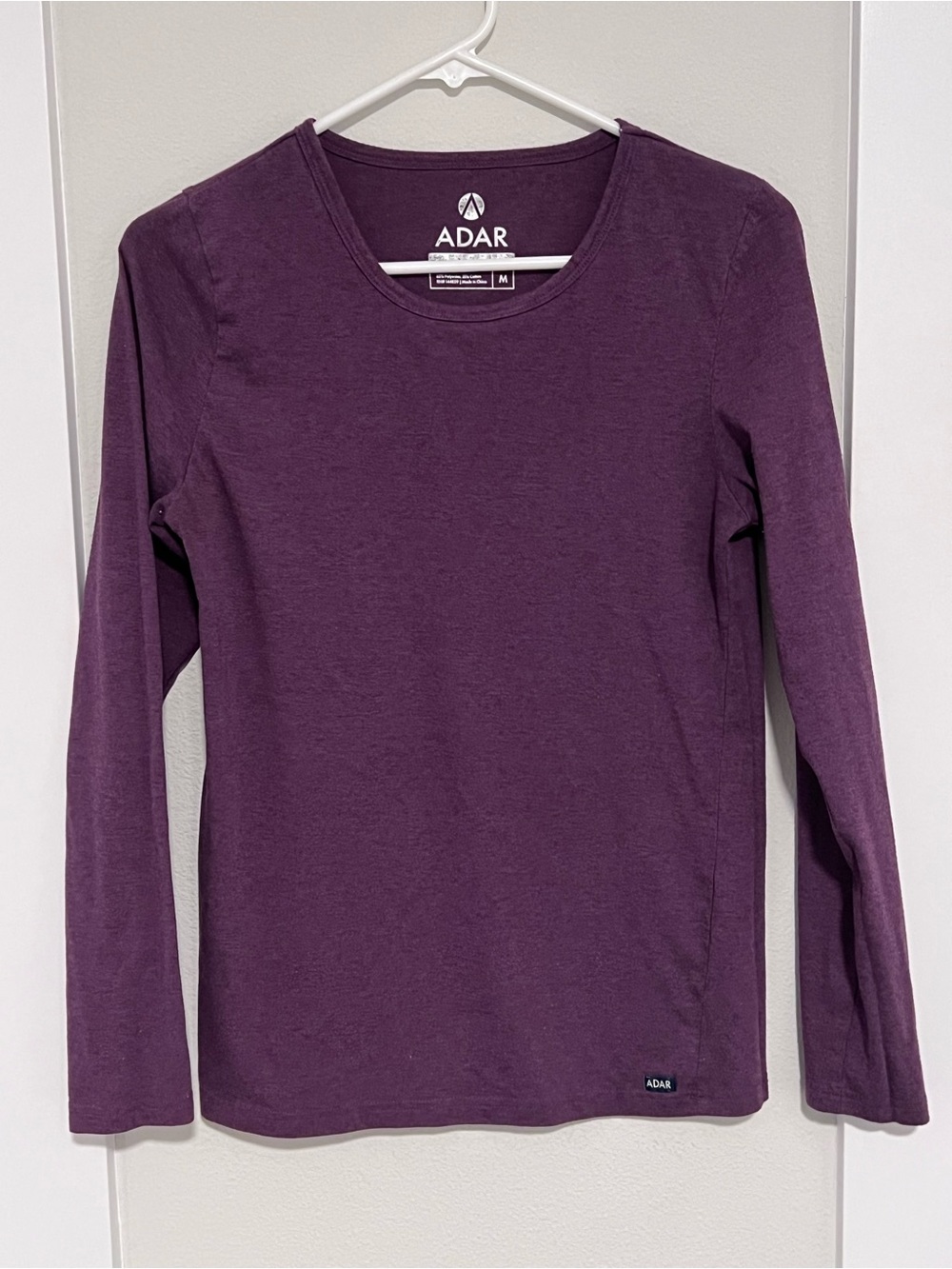 ADAR Women’s Long Sleeve Crew Neck Top - Purple